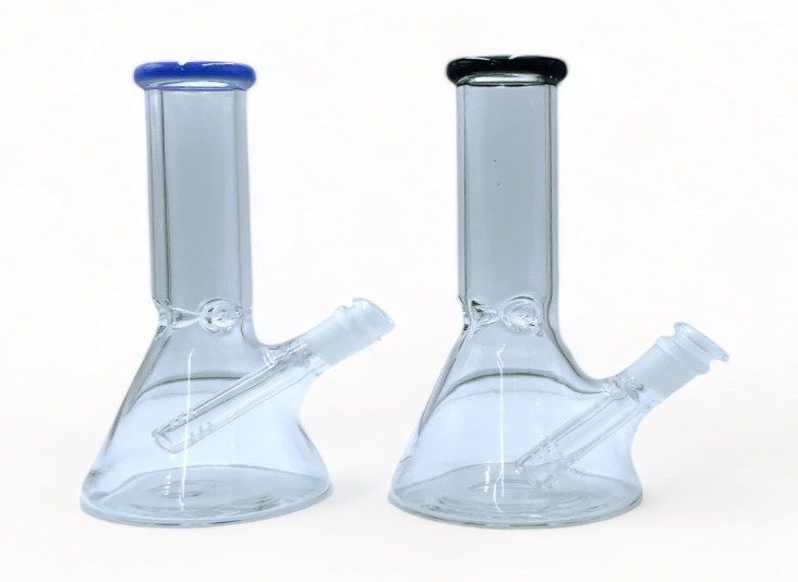 WATER PIPE BEAKER 10” WITH  COLOR ON TOP 9mm